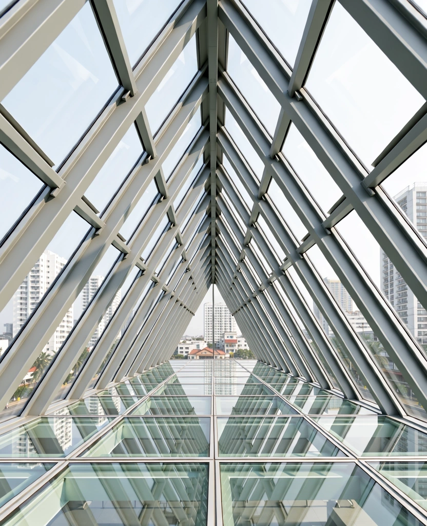 Architectural precision representing research standards